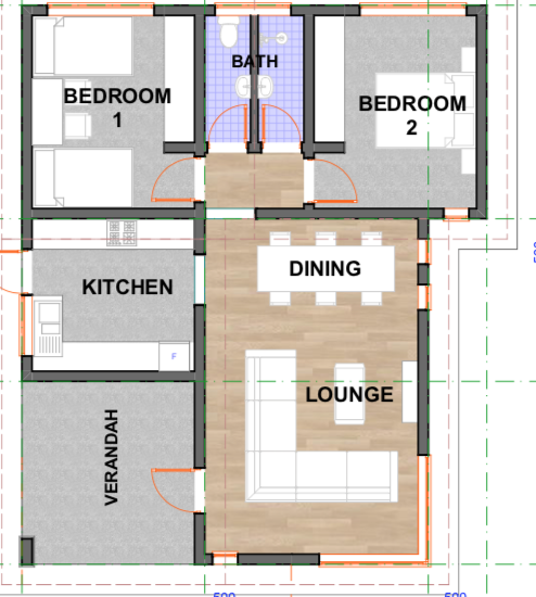 Architectural floor plan 31131-floor-plan-phase 1 for Inuua Chapchap 31131 with 3 bedrooms and 1 bathrooms. ( jengapolepole )
