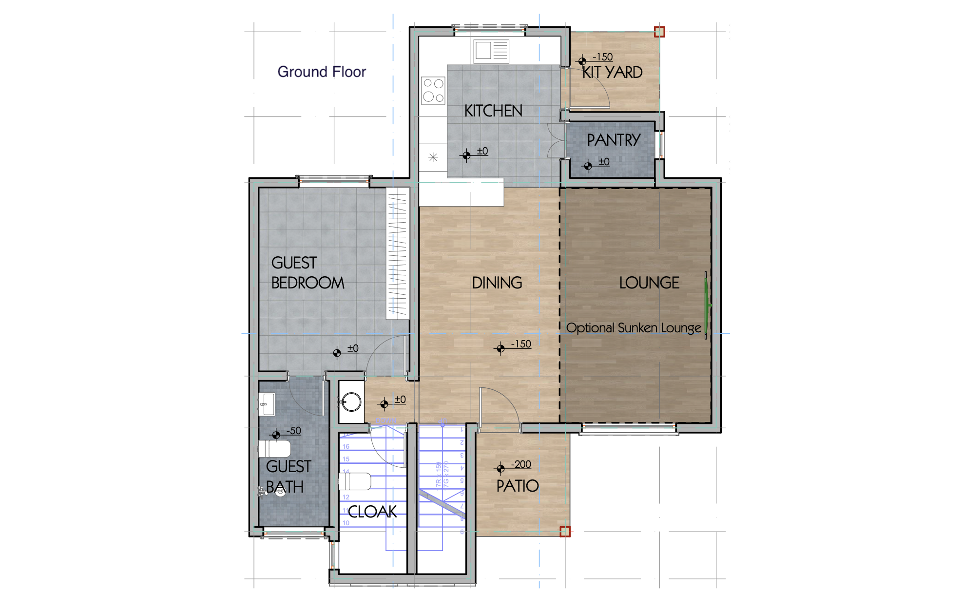 Architectural floor plan Flooorplan4.jpg for 4 Bedroom Maisonette - ID 4211 with 4 bedrooms and 3 bathrooms. ( maisonette )