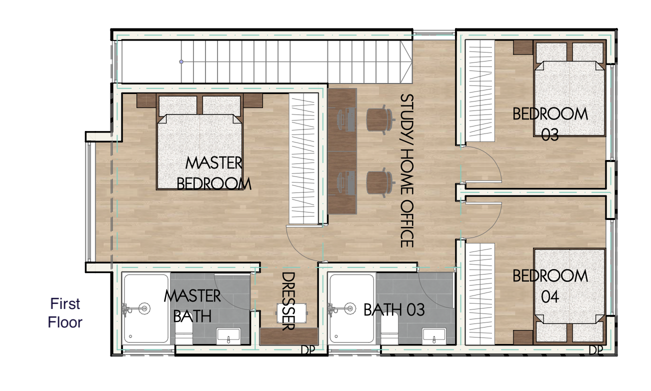 Architectural floor plan Screenshot 2020-08-11 at 16.24.12.png for 4 Bedroom Maisonette - ID 42101 with 4 bedrooms and 3 bathrooms. ( maisonette )