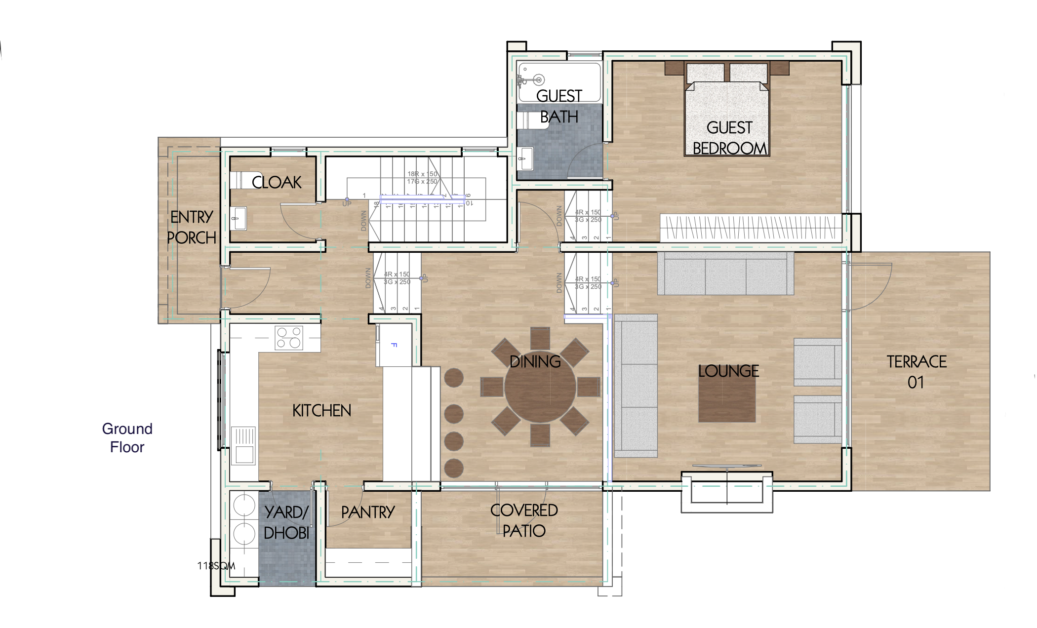 Architectural floor plan Screenshot 2020-08-12 at 17.55.32.png for 4 Bedroom Maisonette - ID 4291 with 4 bedrooms and 4 bathrooms. ( maisonette )