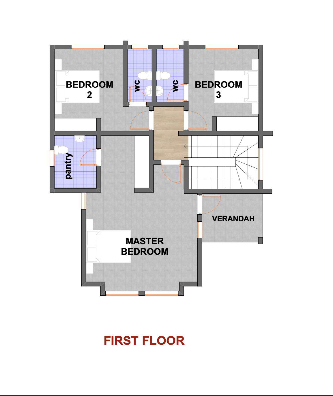 Architectural floor plan Screenshot 2021-12-03 at 21.54.39.png for NACHU Maisonette Pitch Roof with 5 bedrooms and 3 bathrooms. ( maisonette )