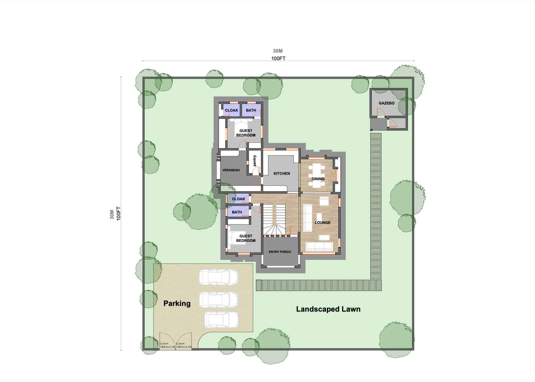 Architectural floor plan Screenshot 2021-12-03 at 21.58.57.png for NACHU Maisonette Flat NC43 with 4 bedrooms and 3 bathrooms. ( maisonette )